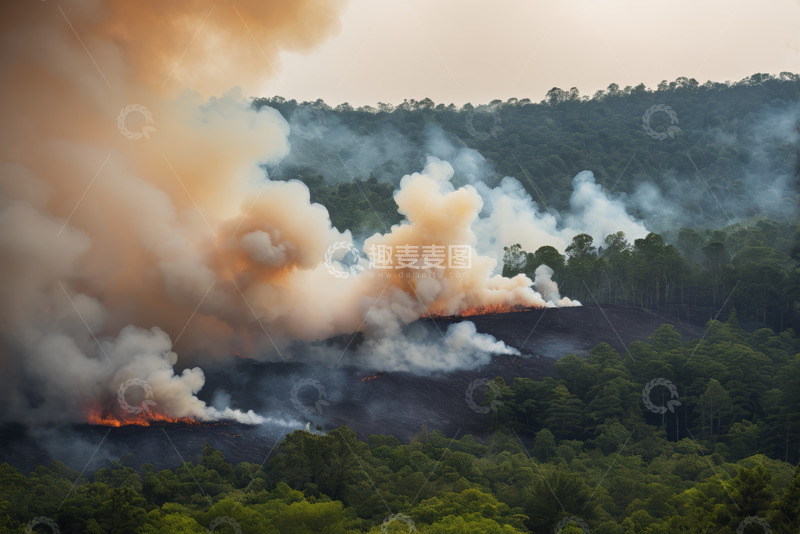 高清大图下载【趣麦麦图】山林野火燃烧景象