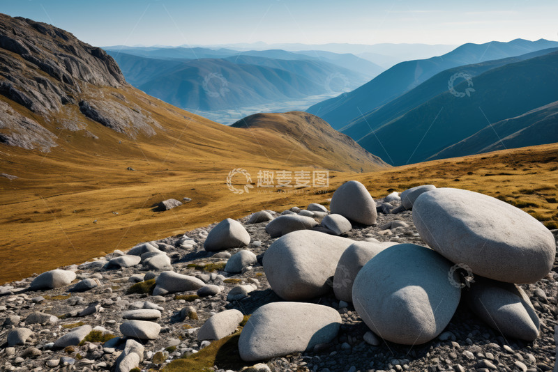 高清大图下载【趣麦麦图】山地景观与前景巨石