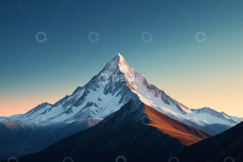 高清大图下载【趣麦麦图】雪山自然风光全景