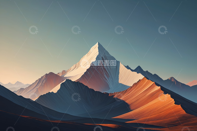 高清大图下载【趣麦麦图】壮丽雪山自然景观