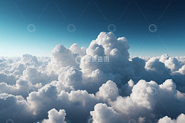 高空视角下的壮丽云层景观