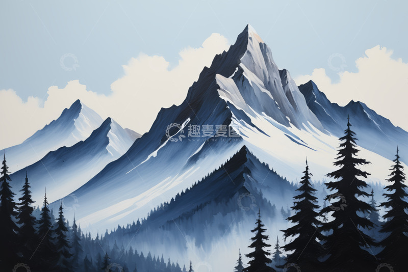 高清大图下载【趣麦麦图】山景森林自然风光