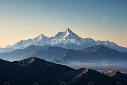 雪山自然风光远景