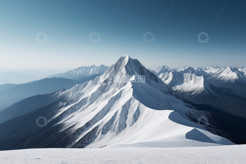 高清大图下载【趣麦麦图】雪山远景自然风光