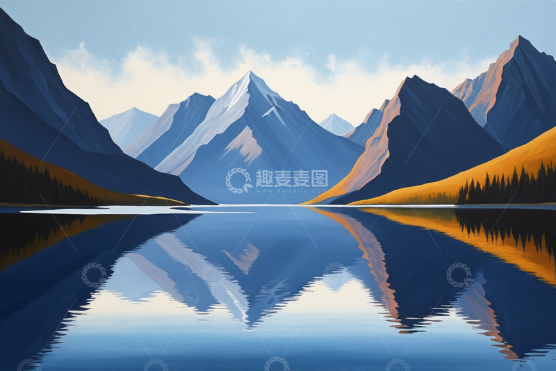 高清大图下载【趣麦麦图】山水湖泊自然风光