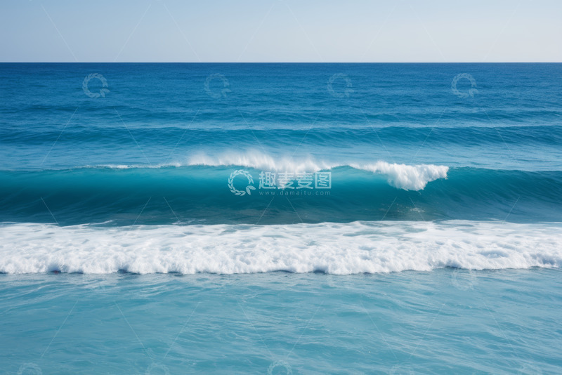 高清大图下载【趣麦麦图】蓝色大海海浪景观
