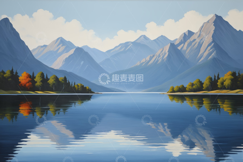 高清大图下载【趣麦麦图】山水湖泊自然风光