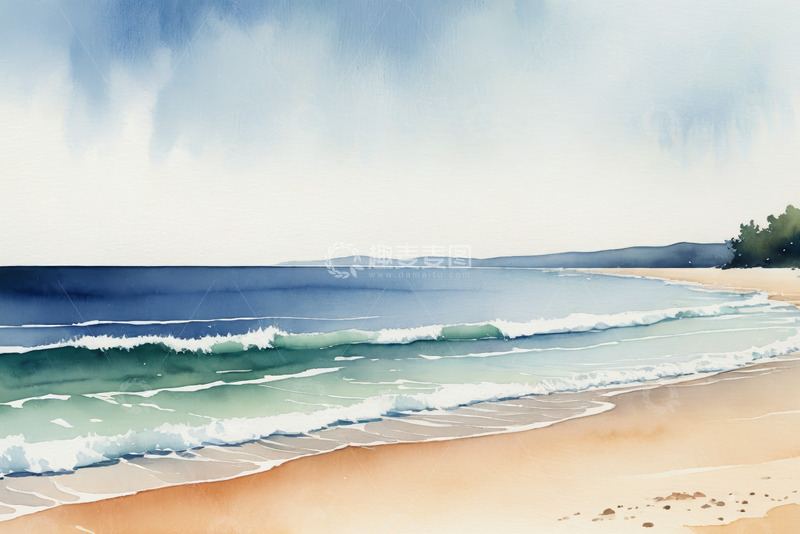 高清大图下载【趣麦麦图】海边沙滩海浪自然景观