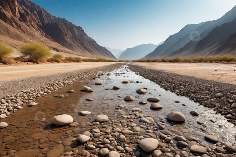 高清大图下载【趣麦麦图】山间溪流与岩石自然风光