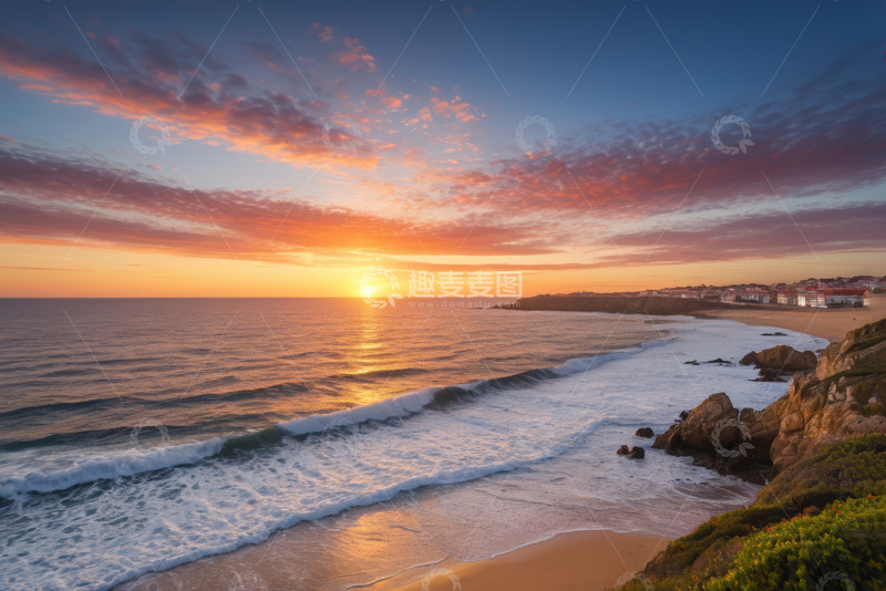 高清大图下载【趣麦麦图】海边日落风景