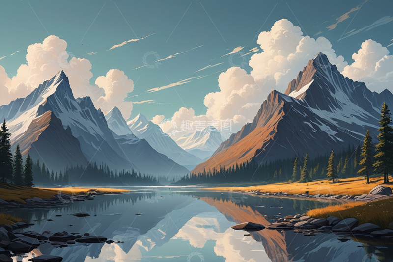 高清大图下载【趣麦麦图】山水湖泊自然风光