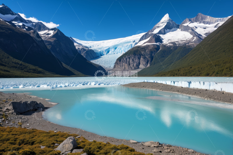 高清大图下载【趣麦麦图】巴塔哥尼亚冰川湖泊风光
