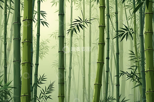 茂密竹林自然景观