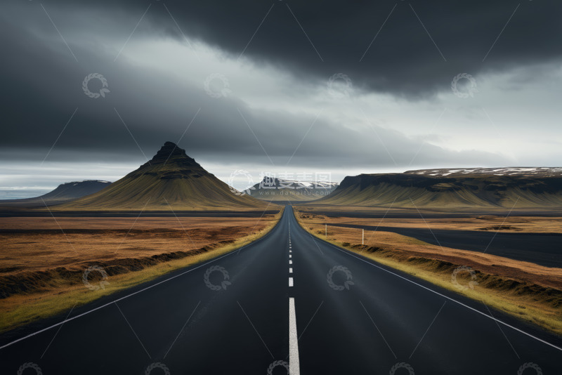高清大图下载【趣麦麦图】冰岛户外道路自然风光