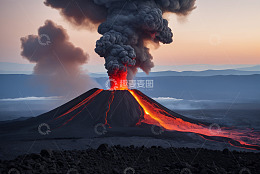 火山喷发自然景观