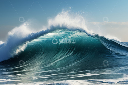 海洋巨大波浪景观