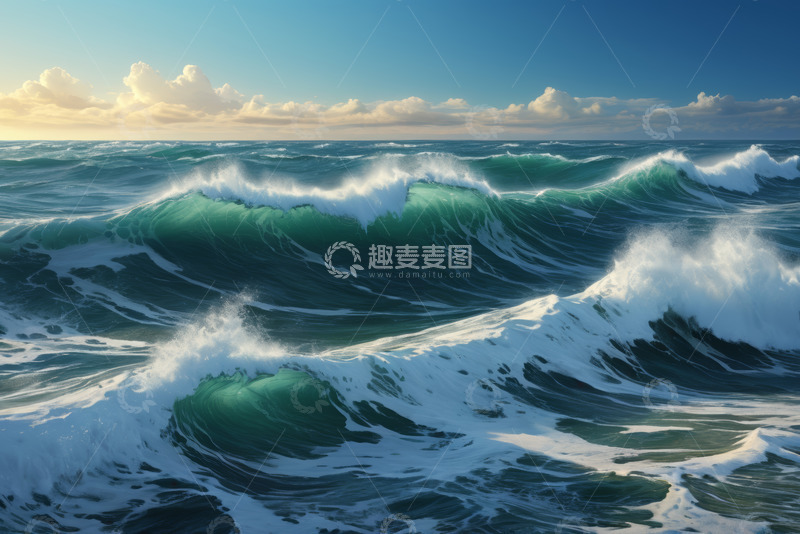 高清大图下载【趣麦麦图】海洋汹涌海浪自然风光