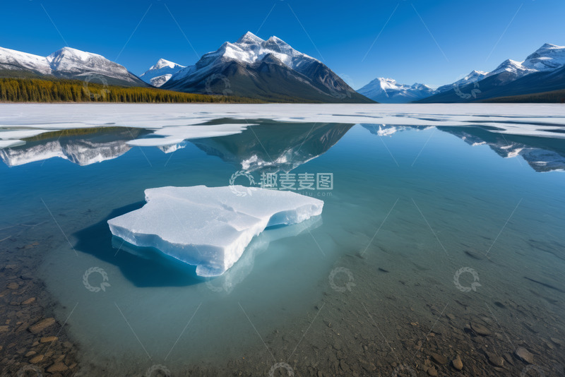 高清大图下载【趣麦麦图】加拿大雪山湖泊风景