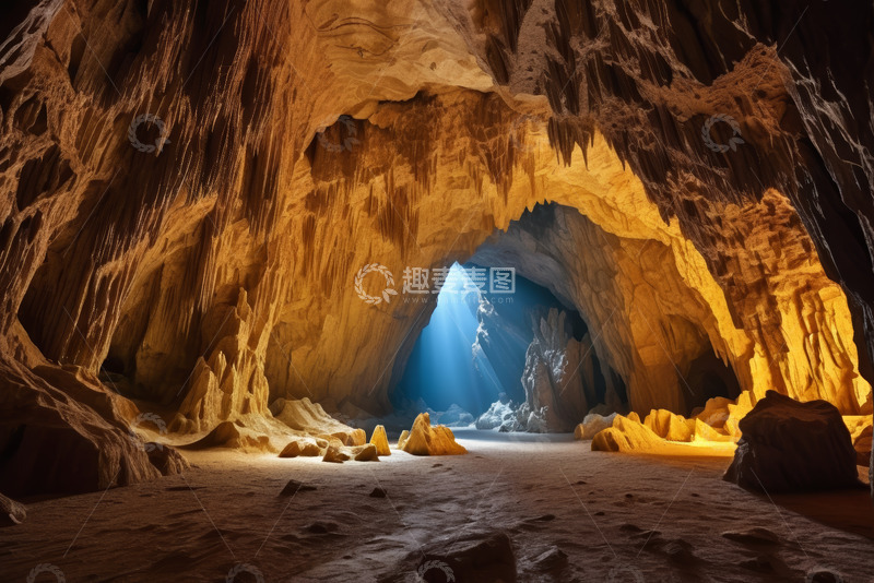 高清大图下载【趣麦麦图】洞穴内部自然景观
