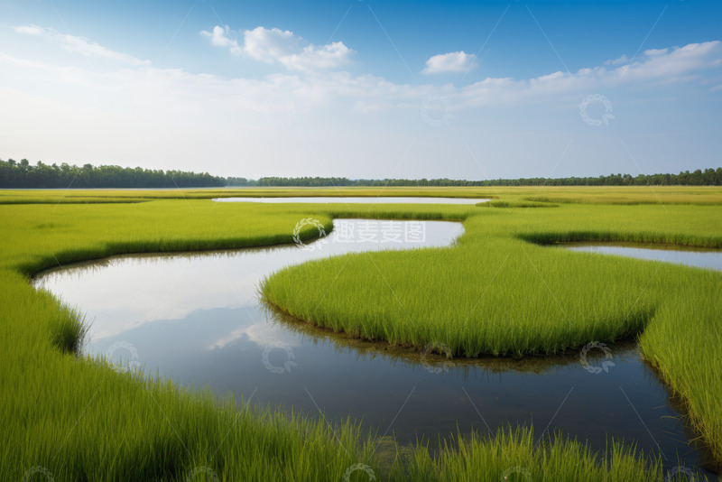 高清大图下载【趣麦麦图】湿地自然风光全景