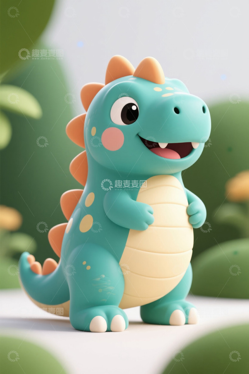 高清大图下载【趣麦麦图】可爱卡通恐龙角色形象