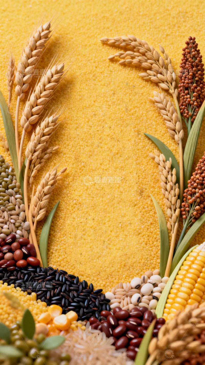 高清大图下载【趣麦麦图】五谷杂粮创意展示