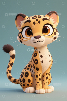 可爱卡通小猎豹形象