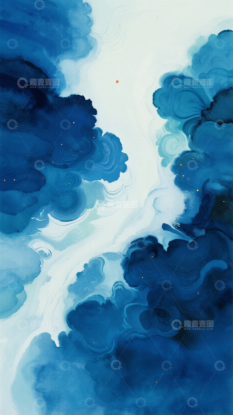 高清大图下载【趣麦麦图】水墨抽象艺术画作壁纸