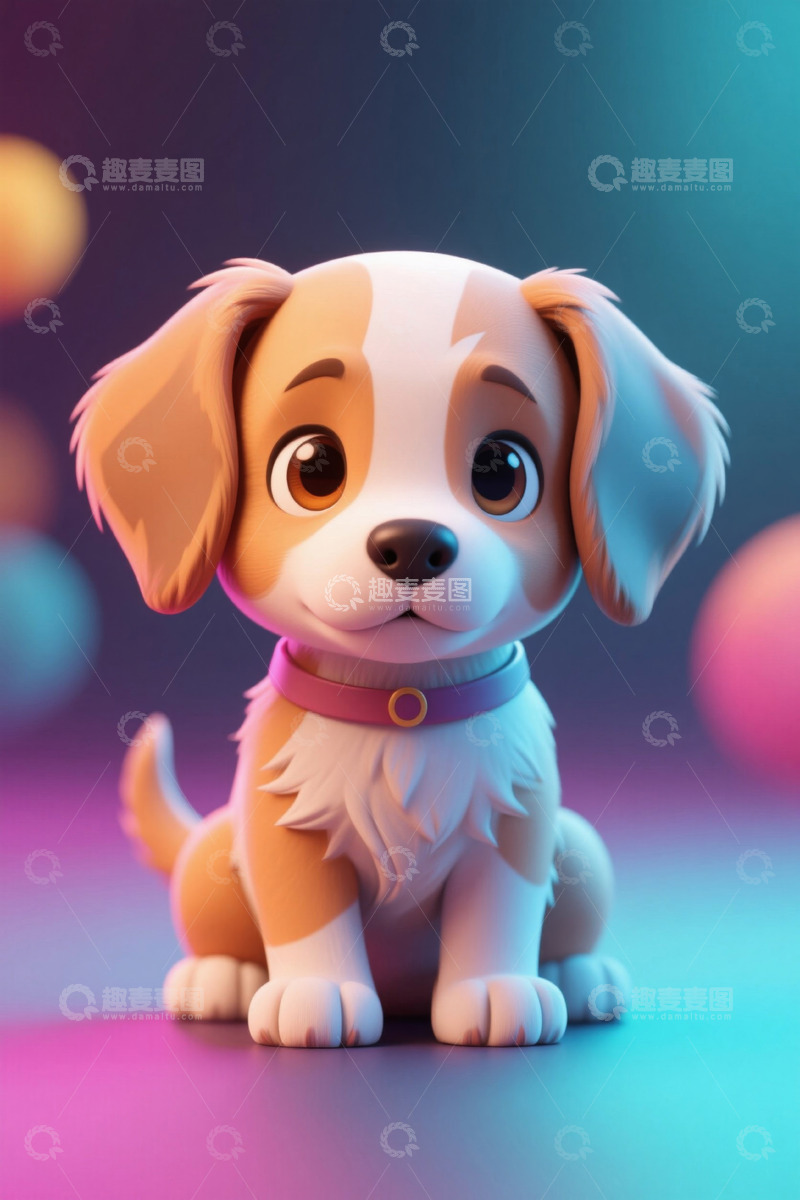 高清大图下载【趣麦麦图】可爱卡通小狗形象
