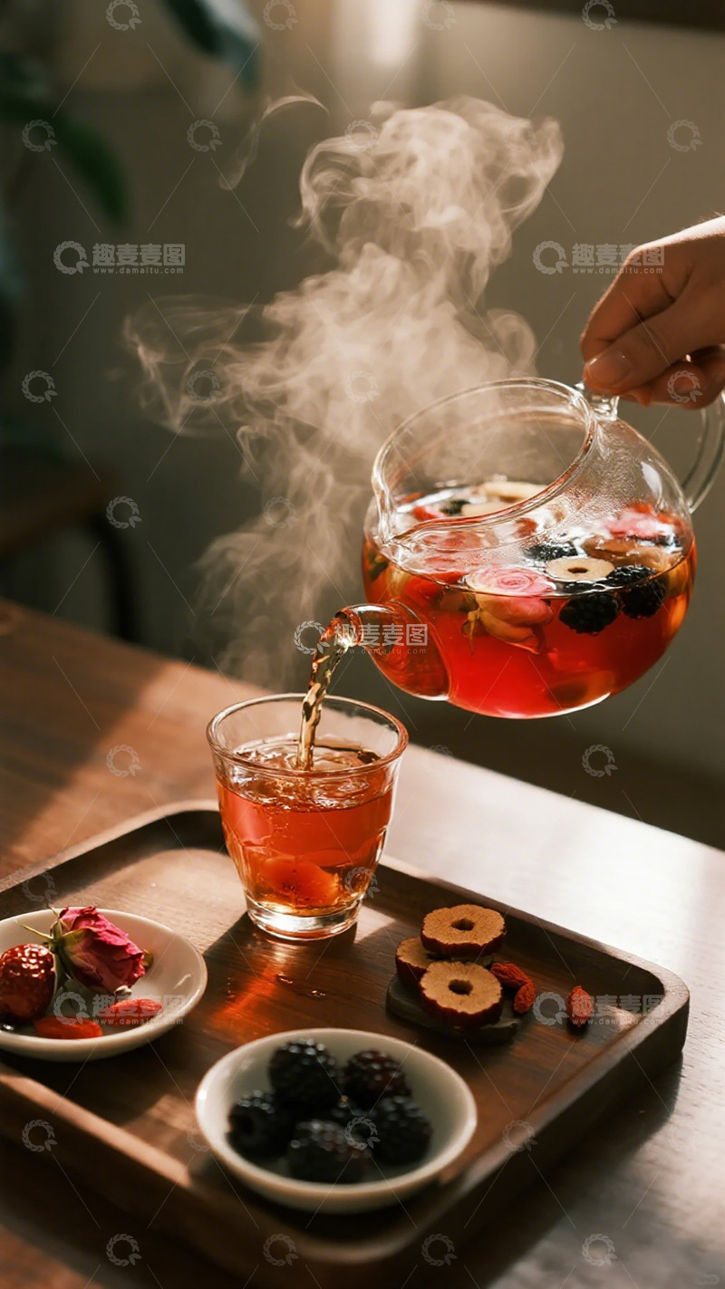 高清大图下载【趣麦麦图】温馨下午茶时光果茶静物摄影