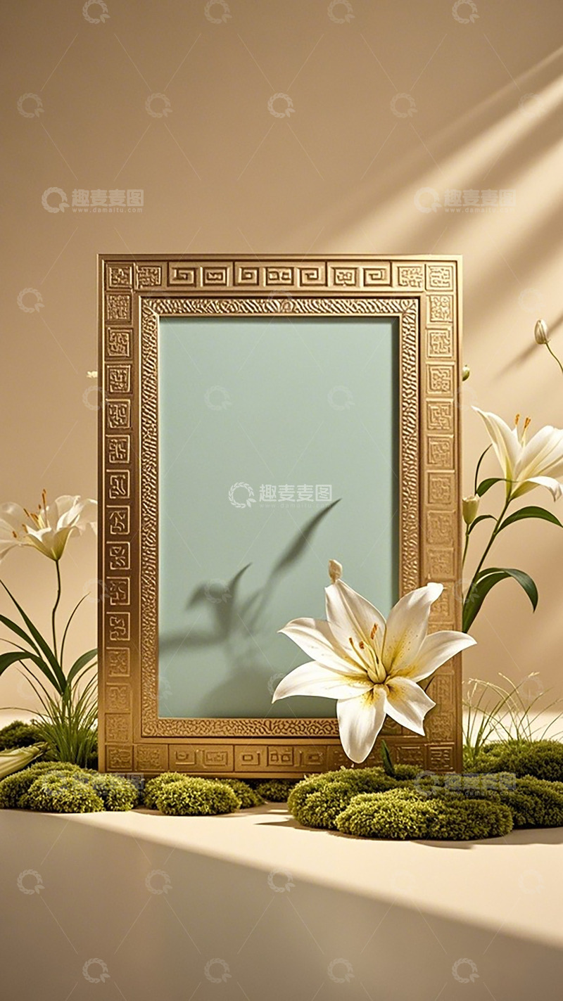 高清大图下载【趣麦麦图】古典镜花水月装饰场景