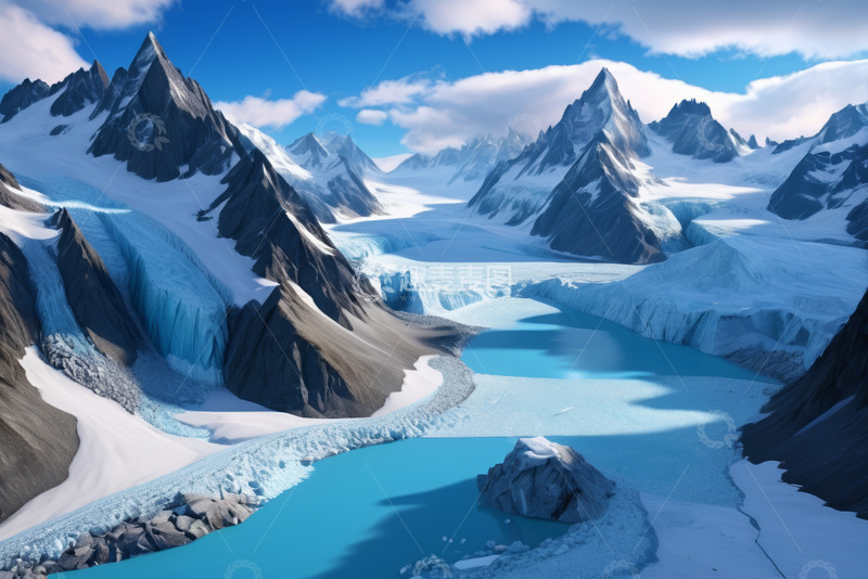 高清大图下载【趣麦麦图】雪山冰川湖泊自然风光