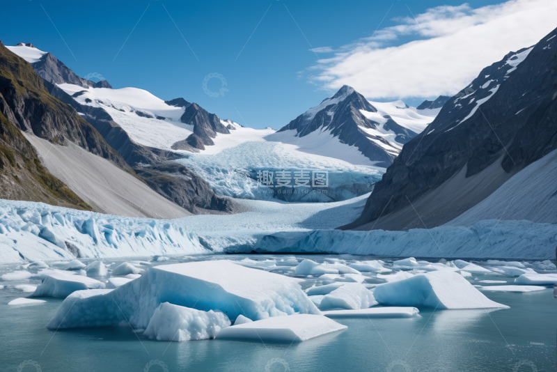 高清大图下载【趣麦麦图】冰川雪山湖泊自然景观