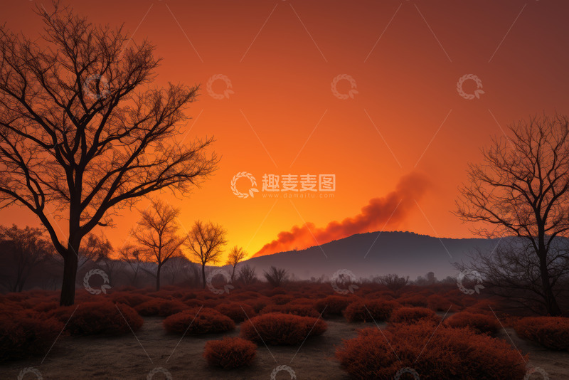 高清大图下载【趣麦麦图】户外黄昏自然风光景象