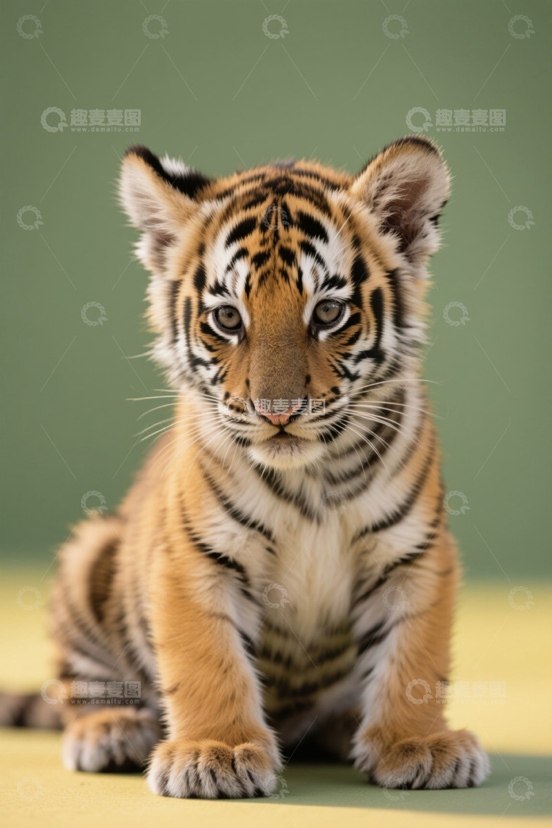 高清大图下载【趣麦麦图】可爱小老虎特写