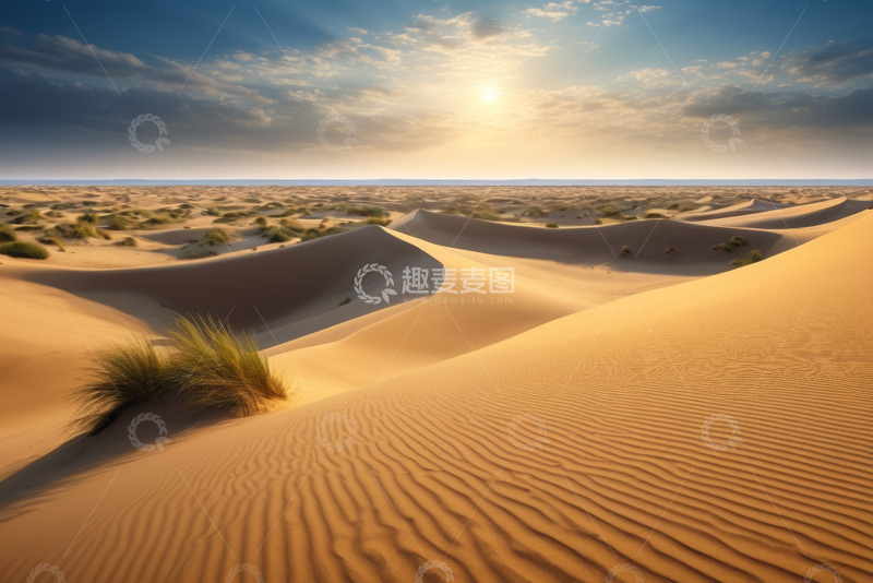 高清大图下载【趣麦麦图】沙漠沙丘自然风光全景