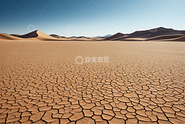 干旱沙漠与干裂土地景象