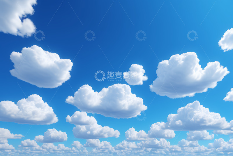 高清大图下载【趣麦麦图】蓝天白云晴朗天空景象