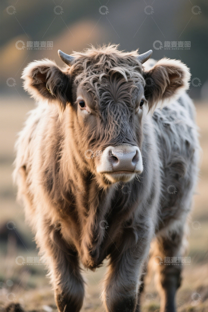 高清大图下载【趣麦麦图】田野中的牛特写