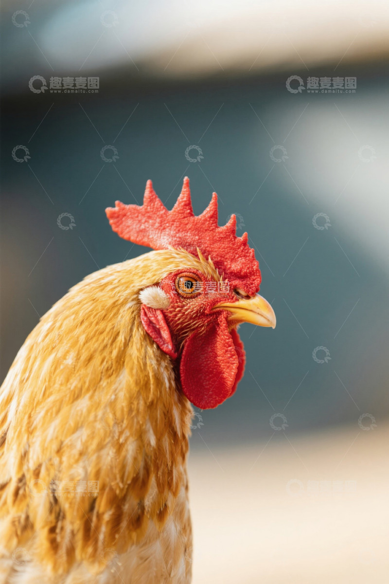 高清大图下载【趣麦麦图】公鸡头部特写