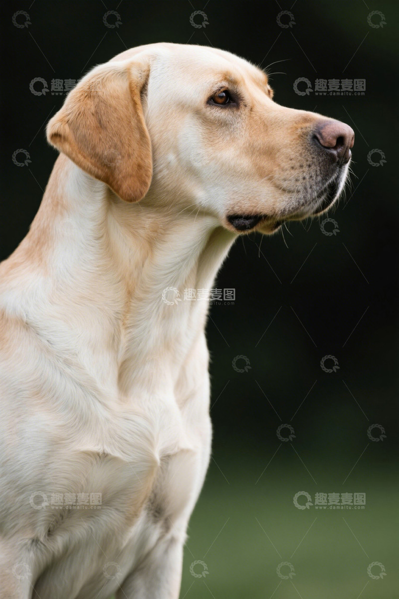 高清大图下载【趣麦麦图】拉布拉多犬侧面特写