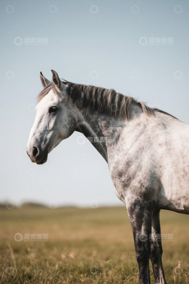 高清大图下载【趣麦麦图】草原上的马匹特写