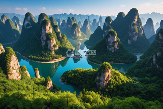桂林漓江山水自然风光