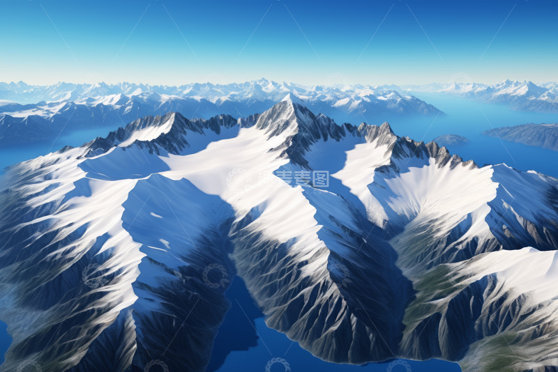 高清大图下载【趣麦麦图】雪山全景自然风光