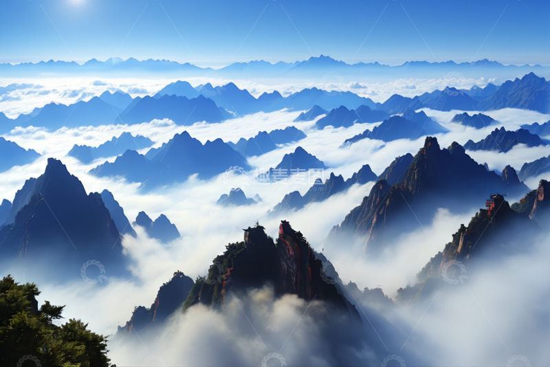 高清大图下载【趣麦麦图】高山云海自然风光