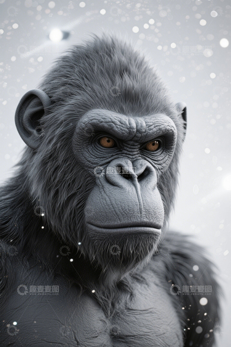 高清大图下载【趣麦麦图】大猩猩特写