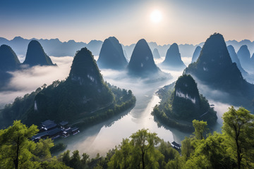 桂林山水自然景观风光