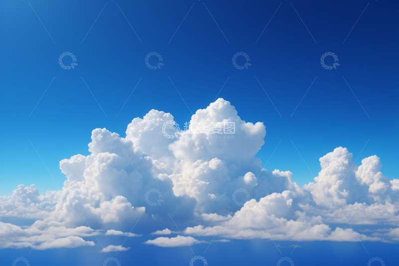 高清大图下载【趣麦麦图】蓝天白云高空云朵景象