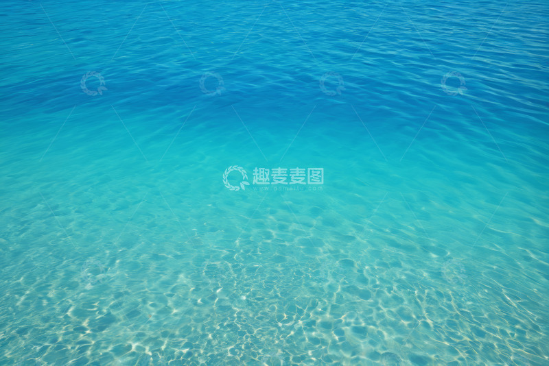 高清大图下载【趣麦麦图】清澈蓝色海洋水面景象