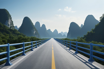 山间公路自然风光